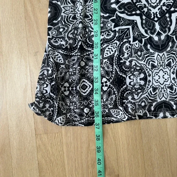 Karen Kane A Line Knit Dress Womens M Black White Beach Summer Casual Lined Boho - Picture 6 of 7